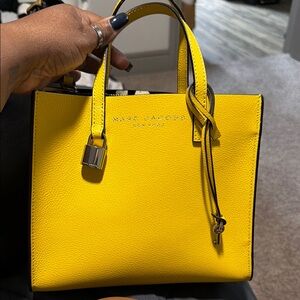 Marc Jacobs Yellow Leather Tote Bag / Crossbody Bag EUC
